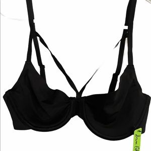 NWT Sam Edelman Black Tee Shirt Bra Sz 32D